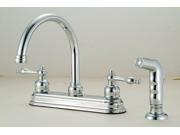 Hardware House 12 4324 Two handle Kitchen Faucet Chrome