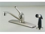 Hardware House 12 3099 Single Handle Kitchen Faucet with Spray Satin Nickel