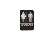 Don jo HS 9060 03 Ada Compliant Sign Restrooms Brown