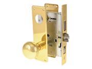 Arrow AM11HTG LESS CYL 3 Am Series Entry Mortise Lock Ball Knob 2 3 4 In. Bs Brass