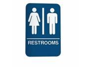 Don jo HS 9070 03 Ada Compliant Sign Restrooms Blue