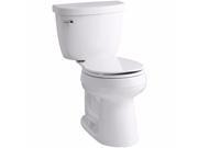 KH K 3888 0 Cimarron Comfort Height 2 piece 1.6 GPF Round Toilet with AquaPiston Flush Technology in White