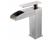 ALFI brand AB1598 BN Brushed Nickel Single Hole Waterfall Bathroom Faucet
