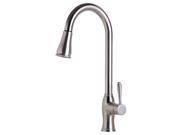ALFI AB2043 BSS Traditional Solid Brushed Stainless Steel Pull Down Kitchen Faucet