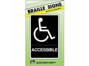HyKo 20408405 Braille Accessible Handicap Bathroom Sign 6 X 9 Plastic