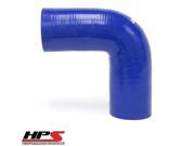 HPS 3 1 8 ID 4 ply Reinforced Silicone 90 Deg Elbow Coupler Hose Blue 80mm ID