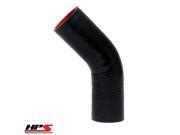 HPS 3.25 ID 4 ply Reinforced Silicone 45 Deg Elbow Coupler Hose Black 83mm ID