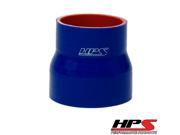 HPS 4 > 5 ID x 3 Long 4 ply Silicone Reducer Coupler Hose Blue