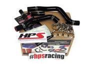 HPS Radiator Hose Black Kawasaki 2005 2011 KX125 57 1365 BLK