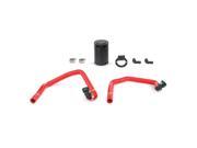 Mishimoto Baffled Oil Catch Can PCV Side Red Hoses Ford Mustang EcoBoost 2.3L