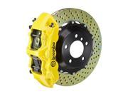 Brembo GT Brake kit Front 355mm 2 pc Drilled 6 Piston Yellow A4 A5 B8 09 Q5 2.0