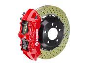 Brembo GT Brake kit Front 380mm 2 pc Drilled 6 pot Red 987 Boxster Cayman 05 11