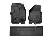 Husky Liners Front 2nd Seat Floor Liners ftwell Black F-250 Super Duty CC 12-16 Husky Liners Front 2nd Seat Floor Liners ftwell Black F-250 Super Duty CC 12-16