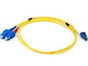 Monoprice Fiber Optic Cable LC SC Single Mode Duplex 1 meter 9 125 Type Yellow
