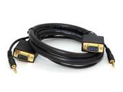 3ft Super VGA HD15 M M Cable w Stereo Audio and Triple Shielding Gold Plated