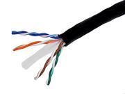 Monoprice Bulk Cat6 23AWG Solid UTP Riser Rated CMR Ethernet Network Cable 1000ft Black