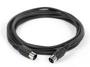 15ft MIDI Cable with 5 Pin DIN Plugs Black