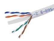 Monoprice 1000FT 23AWG Cat6 500MHz UTP Solid Riser Rated CMR Bulk Ethernet Bare Copper Cable White alternative is PID 12