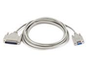 Monoprice 10ft Null Modem DB9F DB25M Molded Cable