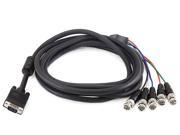 VGA HD 15 to 5 BNC RGB Video Cable for HDTV Monitor cable 10FT Black