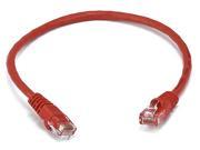 Monoprice Cat5e 24AWG UTP Ethernet Network Patch Cable 1ft Red