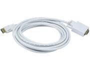15ft 28AWG DisplayPort to VGA Cable White