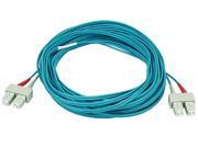 Monoprice 10Gb Fiber Optic Cable SC SC Multi Mode Duplex 10 Meter 50 125 Type Aqua