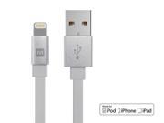 Cabernet Series Apple MFi Certified Flat Lightning to USB Charge Sync Cable 4ft White