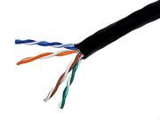 Monoprice 1000FT 24AWG Cat5e 350MHz UTP Solid Riser Rated CMR Bulk Ethernet Bare Copper Cable Black