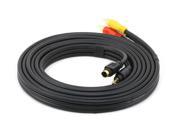 10ft S Video 3.5mm Stereo to Composite RCA RCA Stereo Combo 22AWG Cable Gold Plated