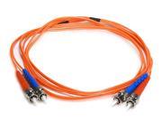 Monoprice Fiber Optic Cable ST ST OM1 Multi Mode Duplex 2 meter 62.5 125 Type Orange