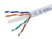 Monoprice 250FT Cat6 Bulk Bare Copper Ethernet Cable UTP Solid Riser Rated CMR 500MHz 23AWG White