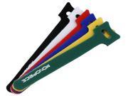 Hook Loop Fastening Cable Ties 6 inch 120pcs pack 6 Colors