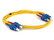 Monoprice Fiber Optic Cable SC SC Single Mode Duplex 2 meter 9 125 Type Yellow