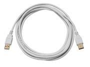 10ft USB 2.0 A Male to A Male 28 24AWG Cable Gold Plated WHITE