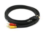6ft S Video 3.5mm Stereo to Composite RCA RCA Stereo Combo 22AWG Cable Gold Plated
