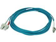 Monoprice 10Gb Fiber Optic Cable LC SC Multi Mode Duplex 5 Meter 50 125 Type Aqua