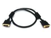 3ft 28AWG CL2 Dual Link DVI D Cable Black