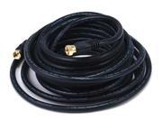 25ft RG6 18AWG 75Ohm Quad Shield CL2 Coaxial Cable with F Type Connector Black