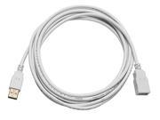 10ft USB 2.0 A Male to A Female Extension 28 24AWG Cable Gold Plated WHITE