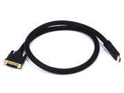 Monoprice 3ft 24AWG CL2 High Speed HDMI to DVI Adapter Cable w Net Jacket Black