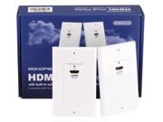 HDMI Over CAT5E CAT6 Extender Wall Plate Pair Single Port 1P White