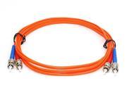 Monoprice Fiber Optic Cable ST ST OM1 Multi Mode Duplex 3 meter 62.5 125 Type Orange