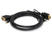 6ft Super VGA HD15 M M Cable w Stereo Audio and Triple Shielding Gold Plated