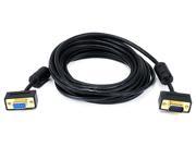 15ft Ultra Slim SVGA Super VGA 30 32AWG M F Monitor Cable w ferrites Gold Plated Connector