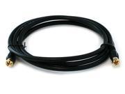 6ft RG6 18AWG 75Ohm Quad Shield CL2 Coaxial Cable with F Type Connector Black