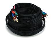 25ft 22AWG 5 RCA Component Video Audio Coaxial Cable RG 59 U Black