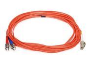 Monoprice Fiber Optic Cable LC ST OM1 Multi Mode Duplex 5 meter 62.5 125 Type Orange