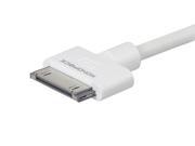 6ft SlimFit USB Sync Cable for all 30 pin iPad iPhone and iPod White