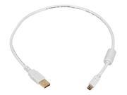 Monoprice 1.5ft USB 2.0 A Male to Mini B 5pin Male 28 24AWG Cable w Ferrite Core Gold Plated WHITE